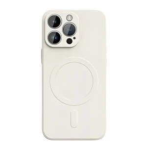 Woo case liquid silicone magsafe для iphone 16 pro max, бежевый