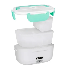 Noveen lunch box lb330 220-240 вольт, 23x16x10,5 см, внутренний корпус из нержавеющей стали, мощность 40 вт, мятный Thumbnail 2