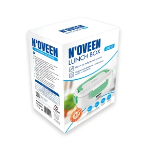 Noveen lunch box lb330 220-240 вольт, 23x16x10,5 см, внутренний корпус из нержавеющей стали, мощность 40 вт, мятный Thumbnail 3