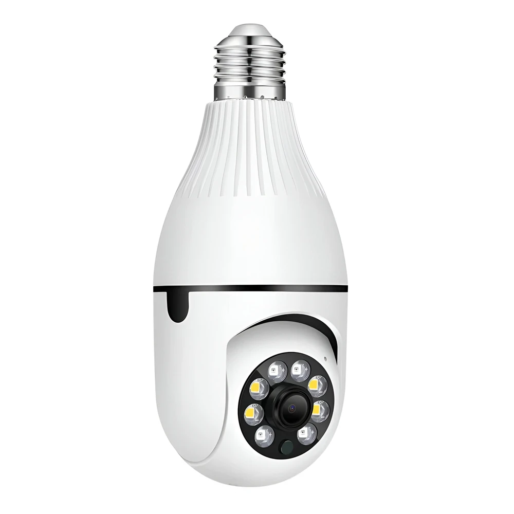 Умная wi-fi камера-лампочка e27 2mp 1080p с приложением tuya, белая 2