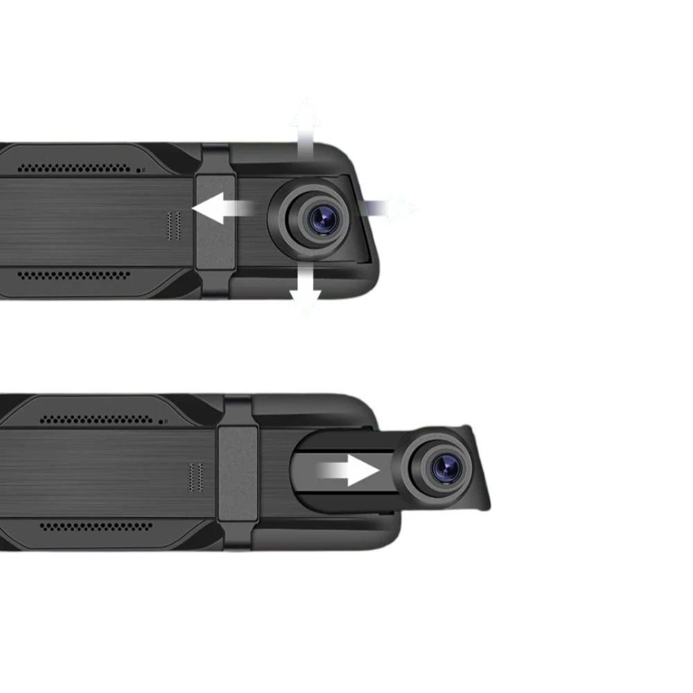 Dvr с полноэкранной трансляцией, 2.5d двойные фронтальная и задняя камеры, большой сенсорный экран 10 дюймов, черный 4