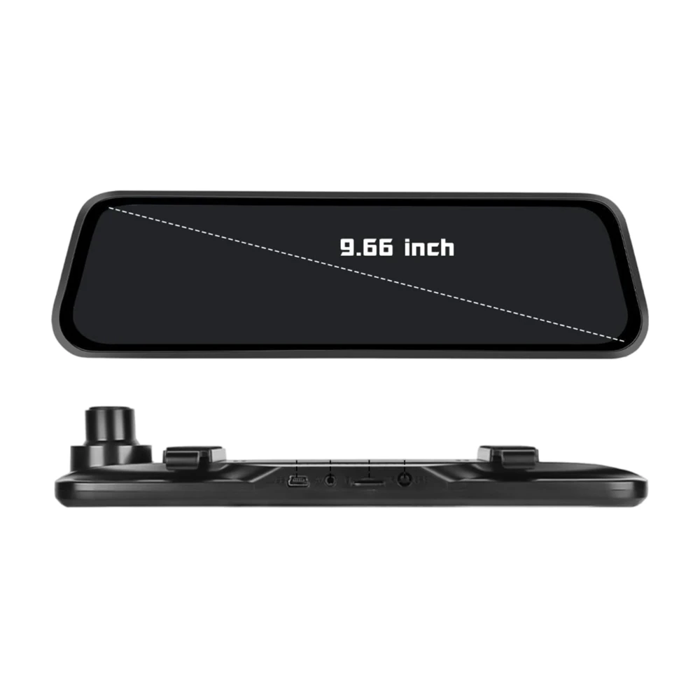 Dvr с полноэкранной трансляцией, 2.5d двойные фронтальная и задняя камеры, большой сенсорный экран 10 дюймов, черный 3
