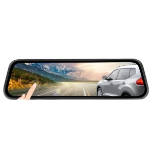 Dvr с полноэкранной трансляцией, 2.5d двойные фронтальная и задняя камеры, большой сенсорный экран 10 дюймов, черный