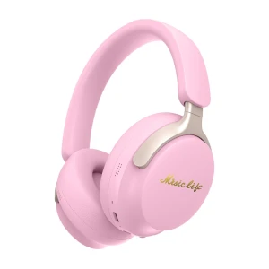 Беспроводные наушники musen akz-22, розовые, накладные