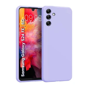 Woo case liquid silicone samsung s24fe, purple
