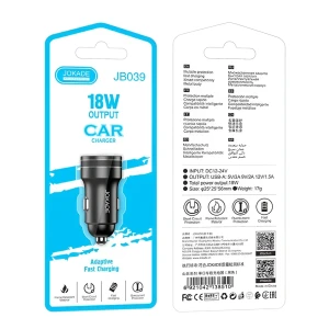 Автомобильное зарядное устройство jokade 1*usb-a 18w jh039, черное Thumbnail 3