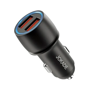Jokade car charger 2*usb-a qc3.0 jh001, black