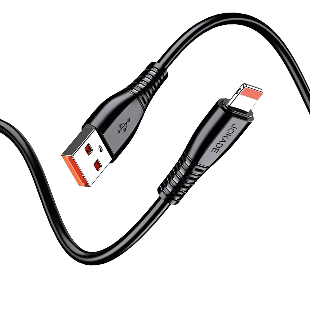 Jokade кабель usb-a to lightning 5a 1m ja043, черный 2