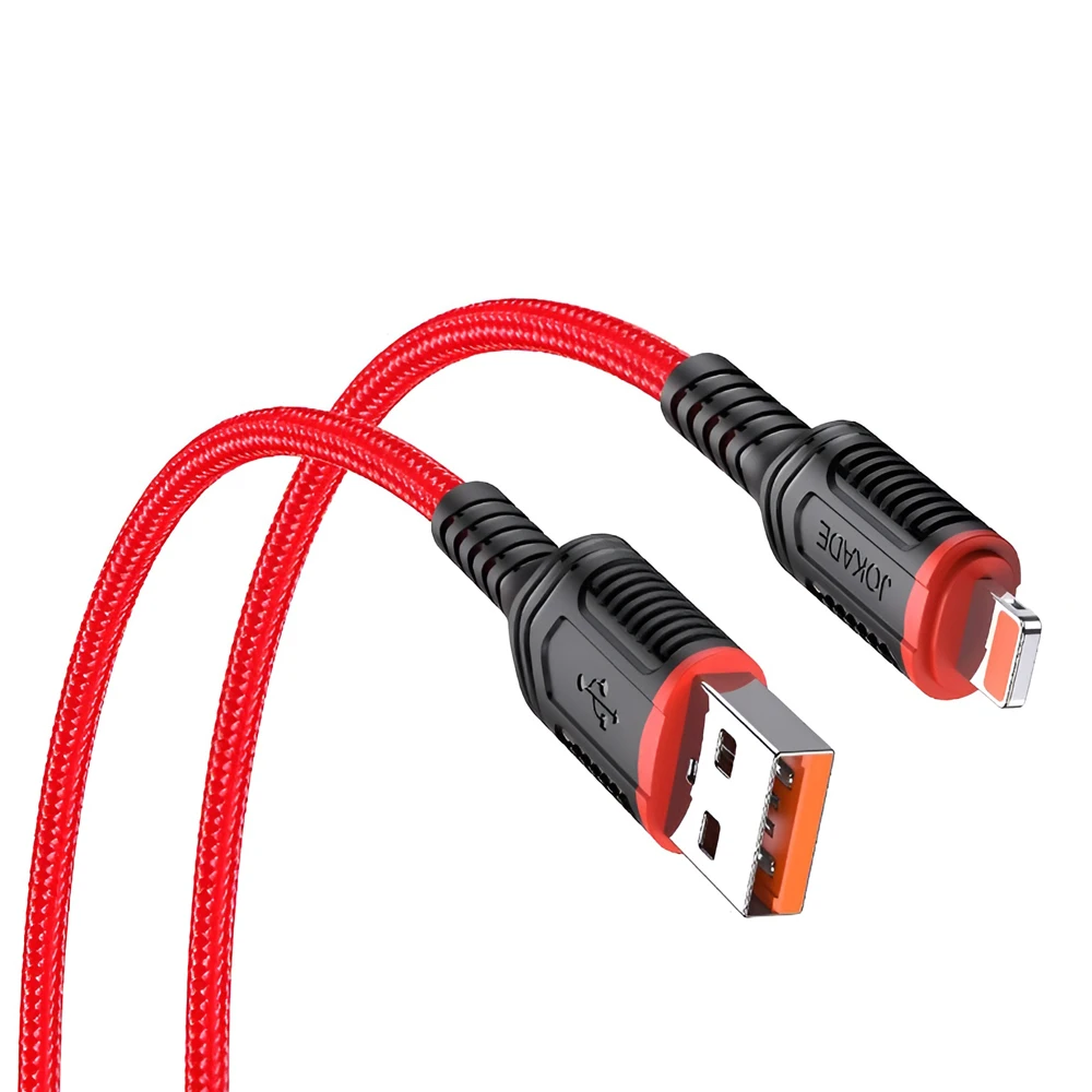 Jokade кабель usb-a to lightning 3a 1м ja019, красный 2