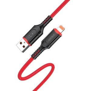 Jokade кабель usb-a to lightning 3a 1м ja019, красный