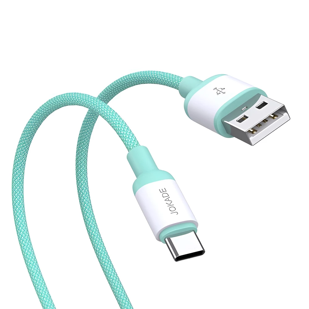 Jokade кабель usb-a to type-c 5a 60w 1m ja014, зеленый 2