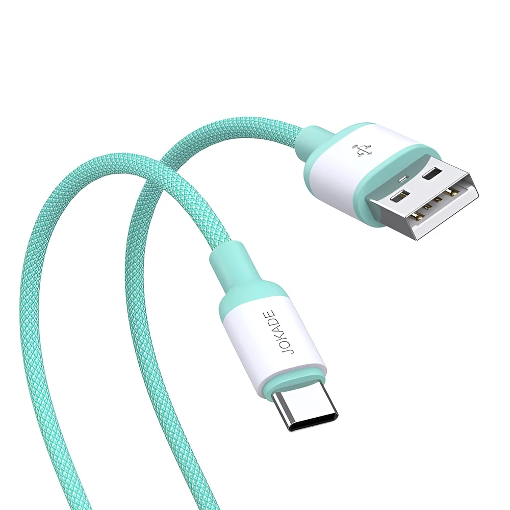 Jokade cable usb-a to type-c 5a 60w 1m ja014, green 2