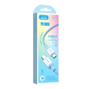 Jokade cable type-c to type-c 5a 100w 1m ja014, blue Thumbnail 3