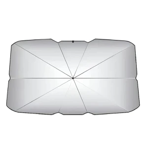 Compact car use umbrella sunshade for car 79x140cm, black Thumbnail 2