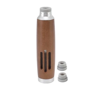 Small car ashtray, portable aluminum alloy, brown Thumbnail 3