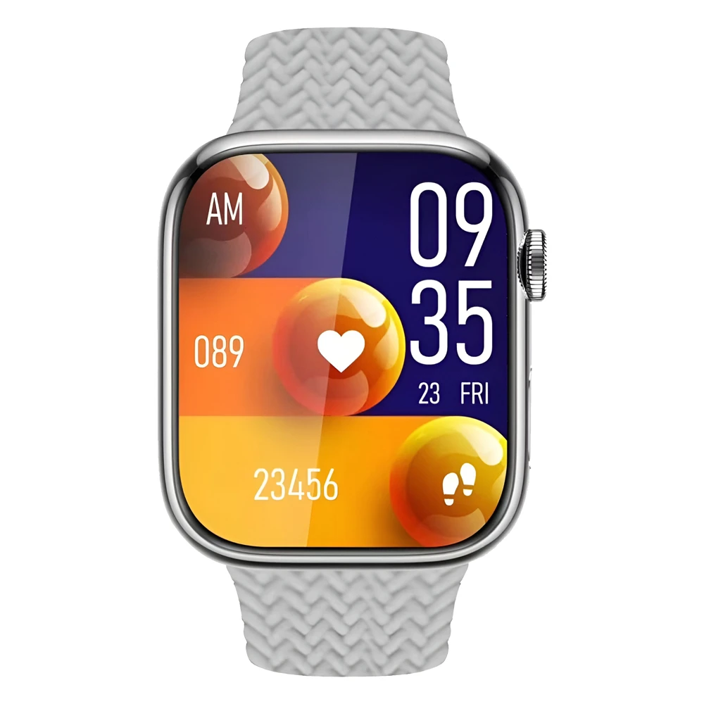 Charome smart watch hd call t9 amoled, silver 2