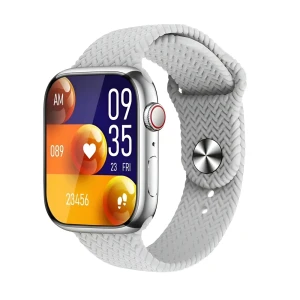 Умные часы charome smart watch hd call t9 amoled, серебристые