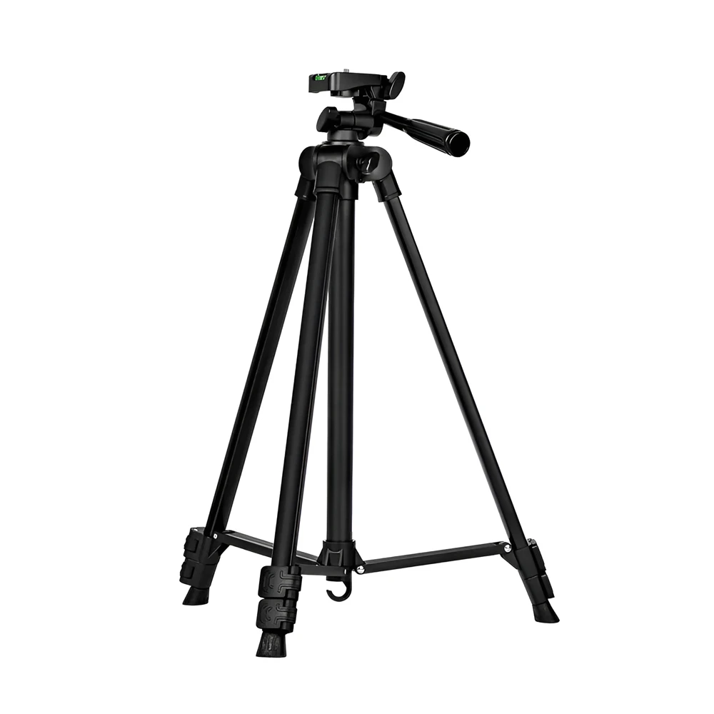 Tripod photography professional aluminum 125cm (locking knob, support smooth 360°), black f-13t 2