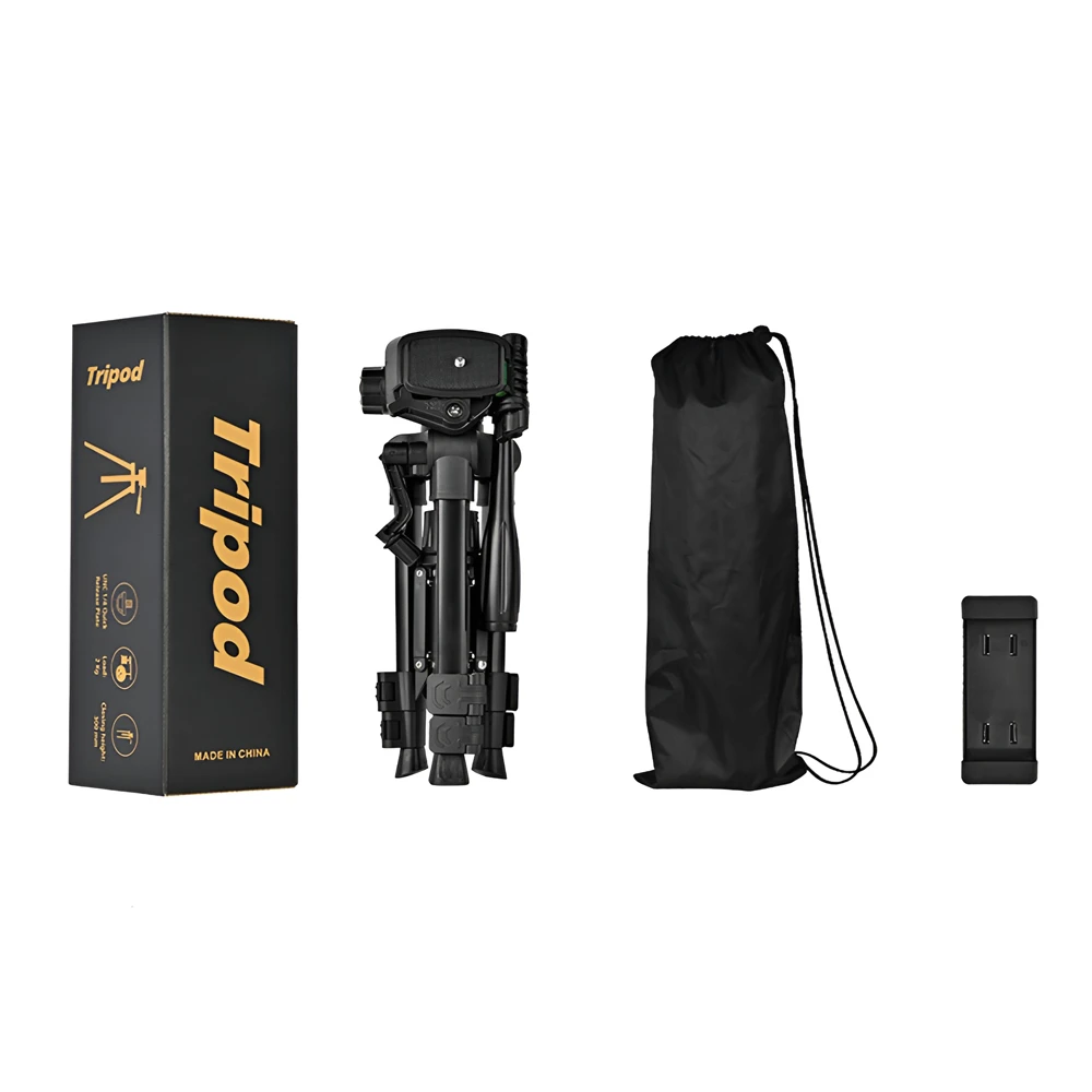 Tripod photography professional aluminum 65cm (locking knob, support smooth 360°), black f-50t 2
