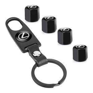 Tyre valve caps with a keychain l