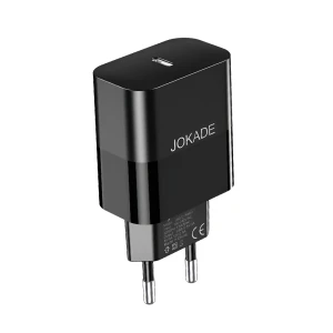 Зарядное устройство jokade wall charger single port 1*type-c 30w 5a jb072, черное