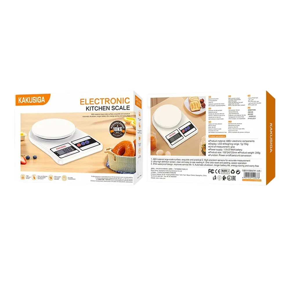 Kitchen scale electronic ksc-1577, white 2