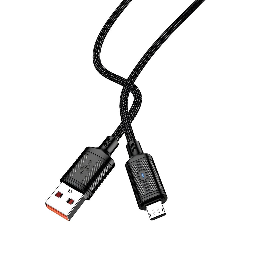 Jokade cable usb to micro-usb 3a 1.2m intelligent power-off ja049, black 3