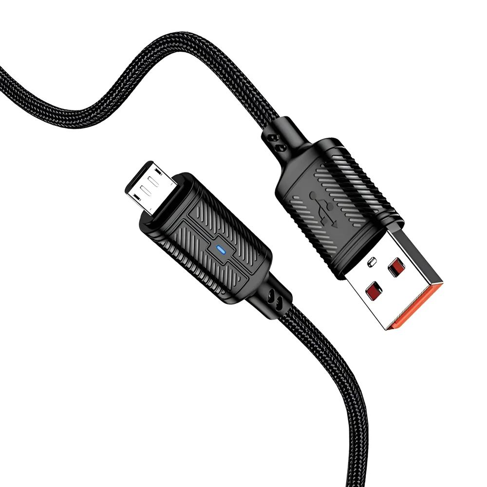 Jokade cable usb to micro-usb 3a 1.2m intelligent power-off ja049, black 2