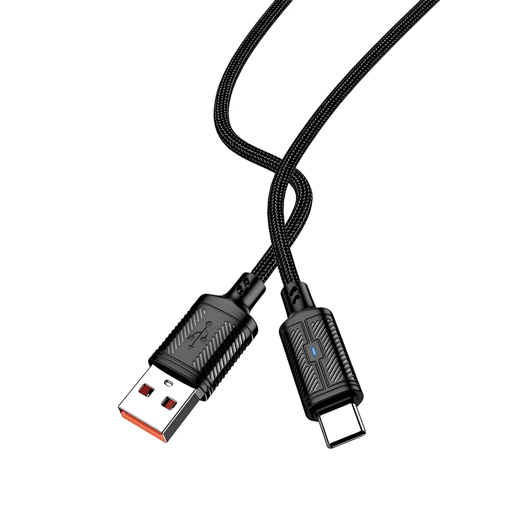 Jokade cable usb to type- c 3a 1.2m intelligent power-off ja049, black 3