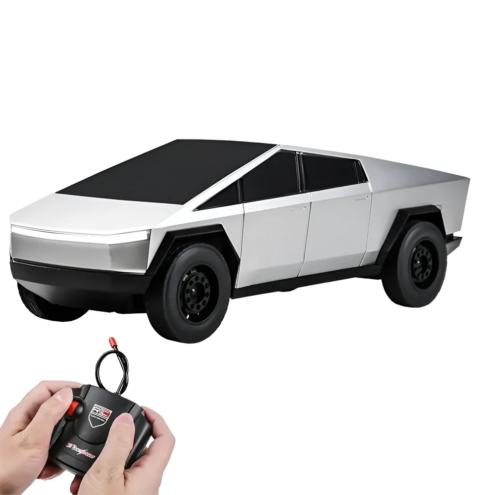 Aijh 2.4g rc машина tesla cybertruck 1:14, серебристая 2