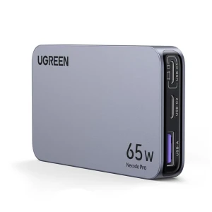 Ugreen nexode pro gan зарядное устройство usb-a+2*usb-c 65w ultra-slim x753, черный Thumbnail 2
