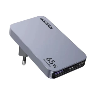 Ugreen nexode pro gan зарядное устройство usb-a+2*usb-c 65w ultra-slim x753, черный