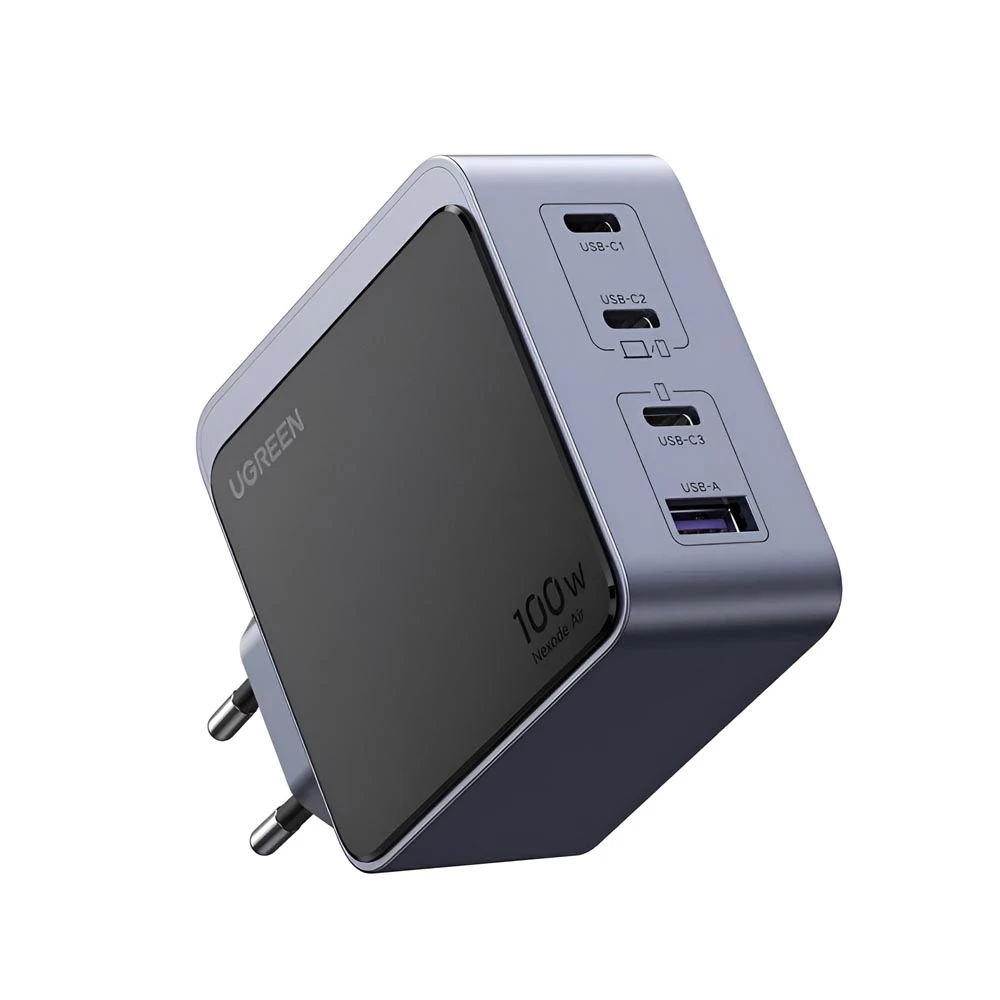 Зарядное устройство ugreen nexode gan s 3*usb-a+1*usb-c 100w x565, черное 2