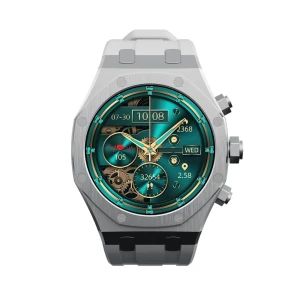 Charome smart watch hd call t12 amoled, silver Thumbnail 2