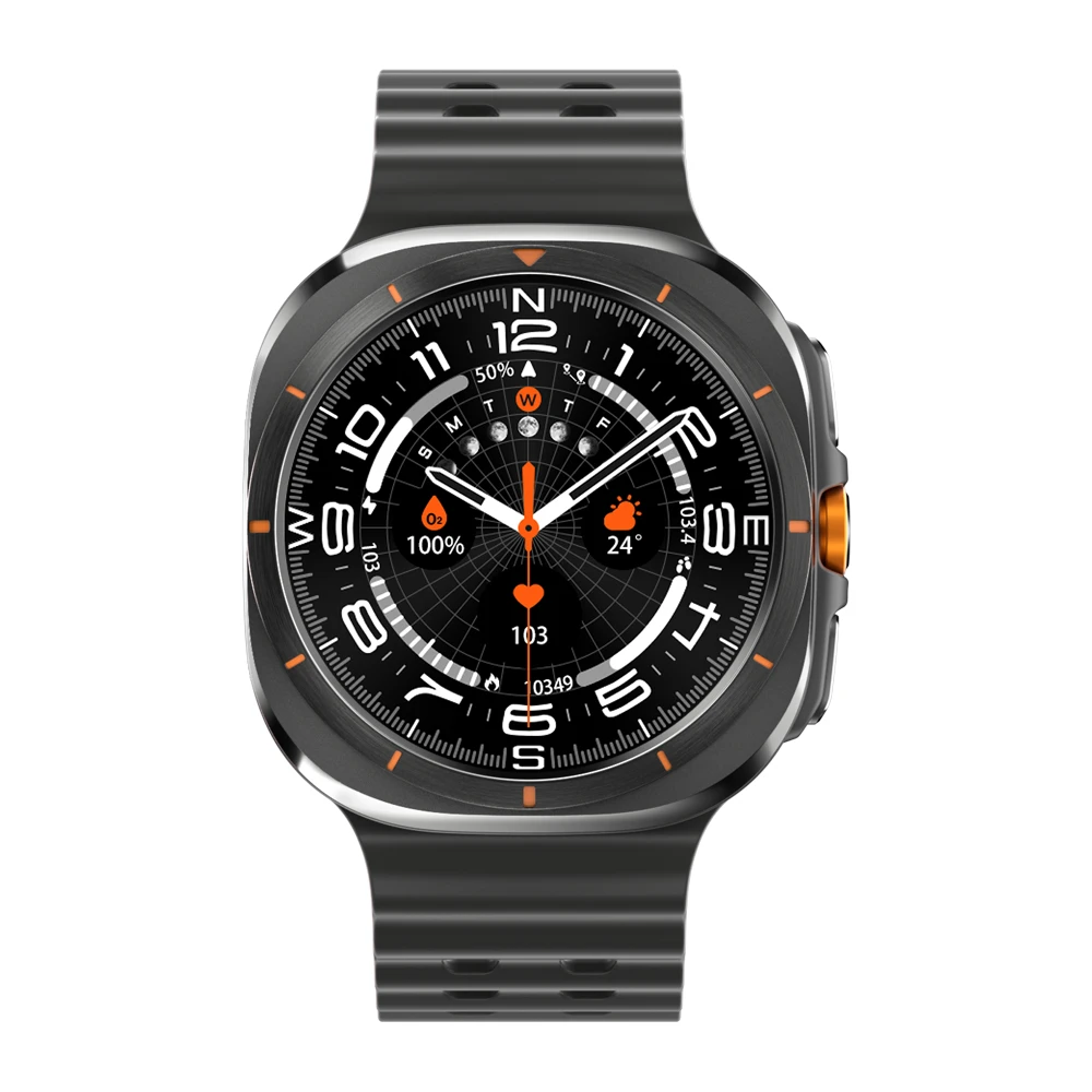 Charome smart watch hd call t14 amoled, black 2