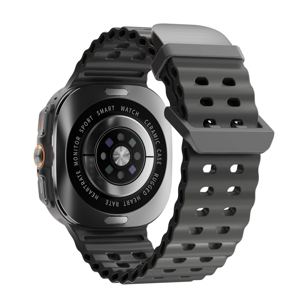Charome smart watch hd call t14 amoled, black 4