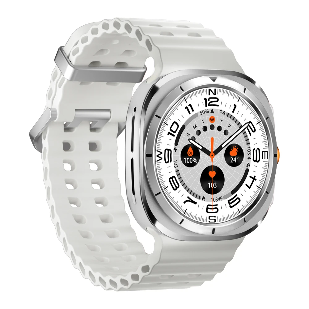 Charome smart watch hd call t14 amoled, silver 3