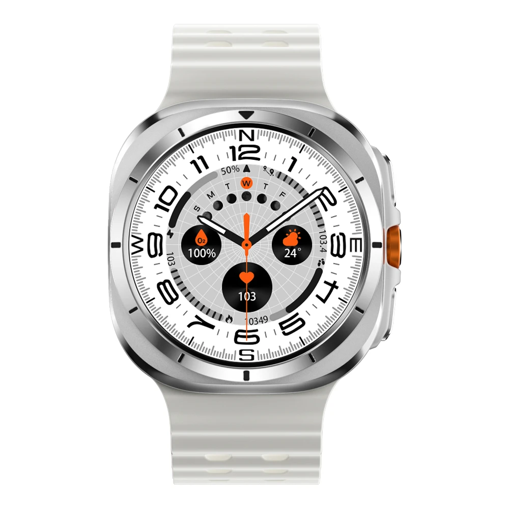 Charome smart watch hd call t14 amoled, silver 2