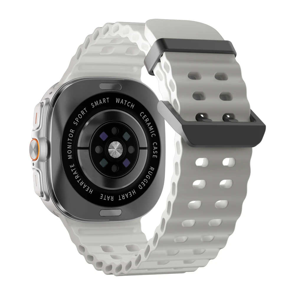 Charome smart watch hd call t14 amoled, silver 4