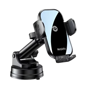 Автомобильный держатель yesido car holder wireless automatic 15w c197, черный