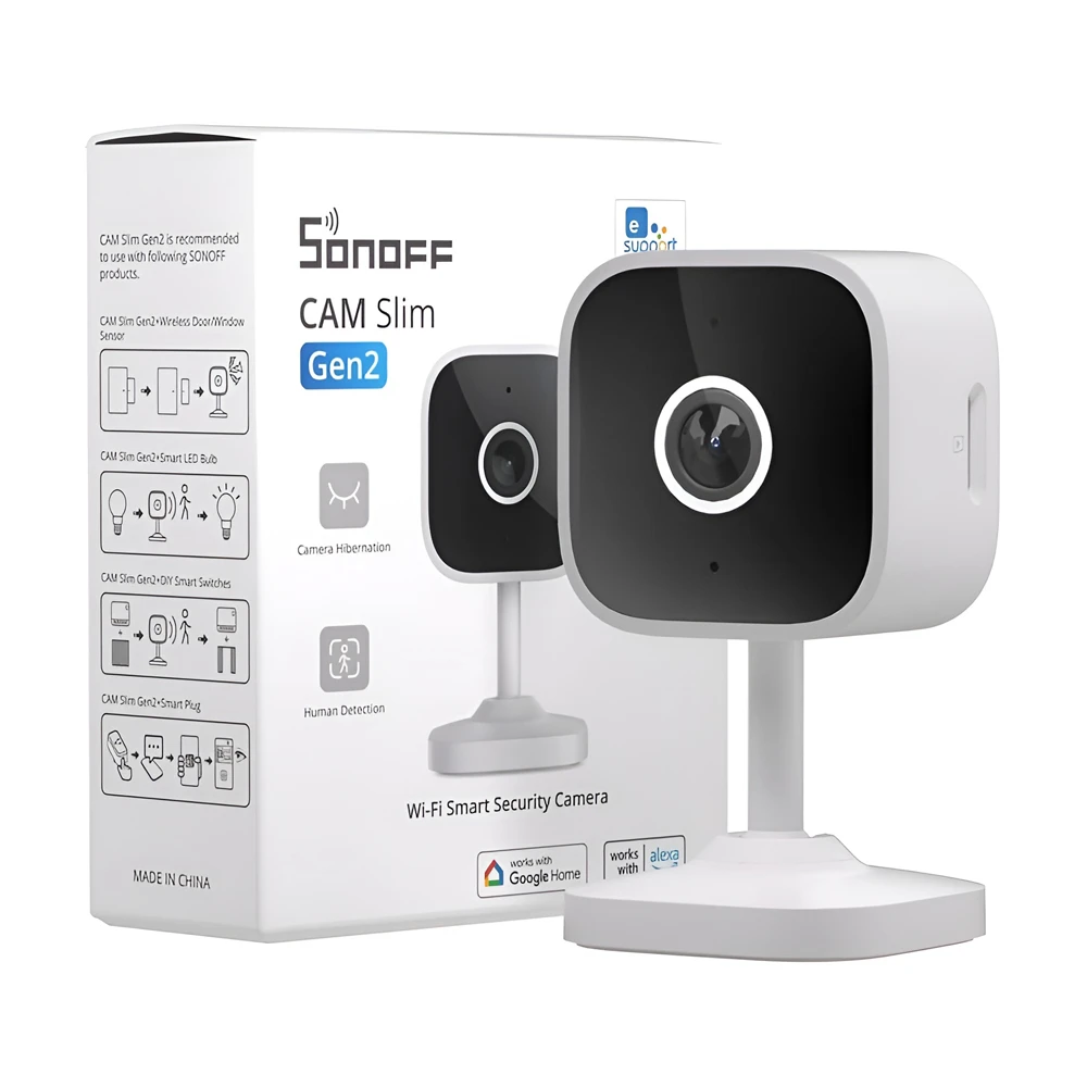 Sonoff cam slim gen2 умная камера видеонаблюдения fhd, 128gb microsd 4
