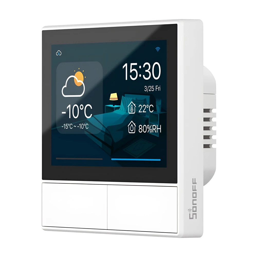 Sonoff wi-fi dual-channel smart scene wall switch nspanel (neutral wire), white 2