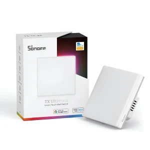 Sonoff wi-fi умный сенсорный настенный выключатель tx ultimate 1-клавишный (с нейтральным проводом), белый Thumbnail 3