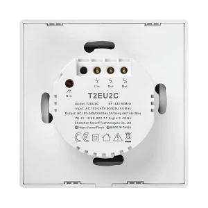 Sonoff wi-fi умный сенсорный настенный выключатель tx series 2-клавишный (нейтральный провод), белый Thumbnail 4