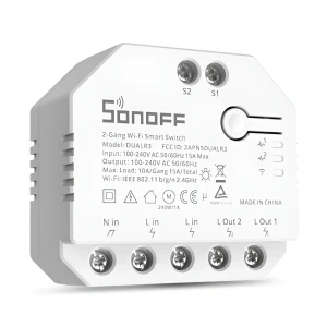 Sonoff wi-fi 2-gang smart switch dualr3 with power metering (neutral wire) Thumbnail 2