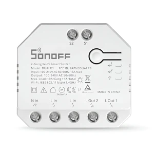 Sonoff wi-fi 2-gang smart switch dualr3 with power metering (neutral wire)