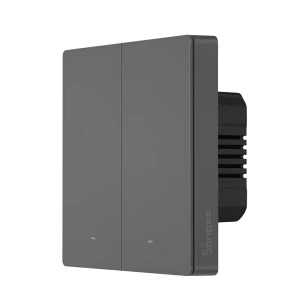 Sonoff wi-fi smart wall switch switchman m5 2-gang (neutral wire), dim gray