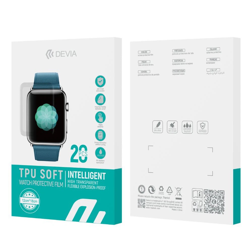 Devia intelligent tpu soft anti-explosion front film for watch(20pcs)   3