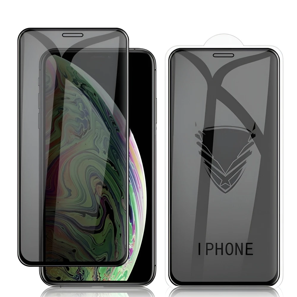 Ga tempered glass privacy for iphone 15, black (10pcs) 2