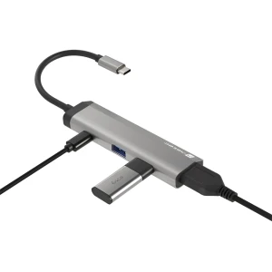 Natec fowler slim usb-c multiport adapter 4 in 1  2x usb 3.0 hub, hdmi 4k, usb-c pd Thumbnail 3